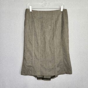 Y2K Rebecca Taylor Women's Straight Pencil Ruffled Lined Skirt 8